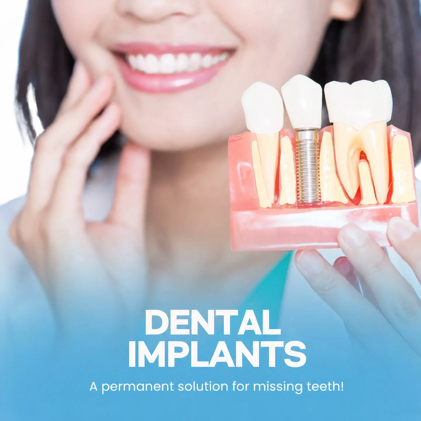 Social media content for a dental clinic campaign